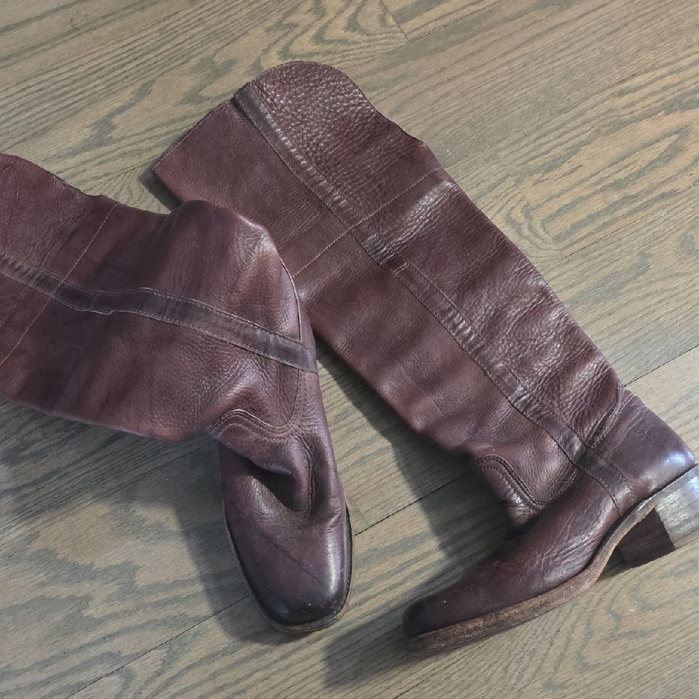Frye Women's Brown Leather Over the Knee Boots 9.5